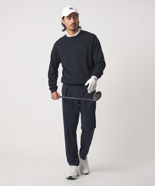UNITED ARROWS GOLF(ユナイテッドアローズゴルフ)の「ハイゲージ クルーネック ニット(ニット/セーター・メンズ・ネイビー/ブラック/ダークグレー・M/L/XL)」の22枚目の写真