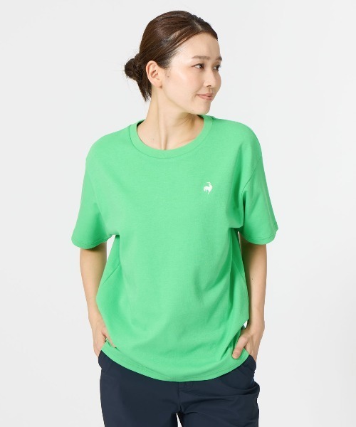 le coq sportif(ルコックスポルティフ)の「【le coq sportif/ルコック】接触冷感グラフィック半袖Tシャツ 接触冷感/吸汗(Tシャツ/カットソー・レディース・ネイビー/ホワイト/ピンク/グリーン・M/L/S/XL)」の2枚目の写真