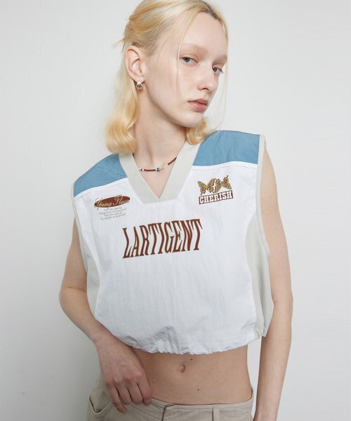 LARTIGENT(ラーティゼン)の「L3 NYLON STRING VEST(IVORY)(ベスト・レディース・その他・FREE)」の2枚目の写真