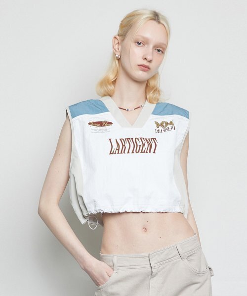 LARTIGENT(ラーティゼン)の「L3 NYLON STRING VEST(IVORY)(ベスト・レディース・その他・FREE)」の4枚目の写真
