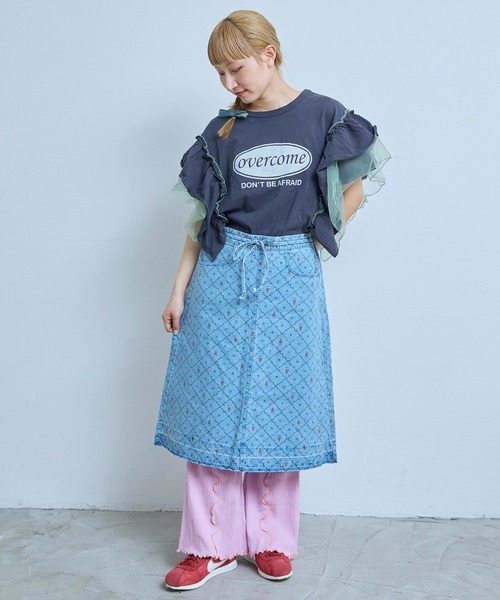 MARKEY'S(マーキーズ)の「デニムミニスカート/おとな(デニムスカート・レディース・ネイビー/ライトブルー・160cm)」の3枚目の写真