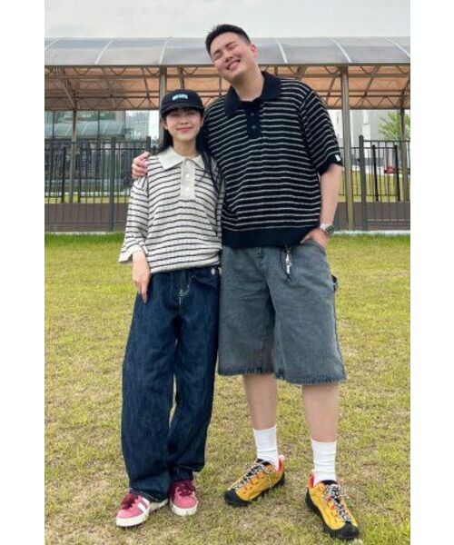 APOSTROPHE COMMA(アポストロフィコンマ)の「ポケットラベルソフト生地デニムワイドパンツ(濃紺/黒)(デニムパンツ・メンズ・その他・S/M/L/XS)」の22枚目の写真