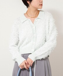 NOLLEY’S Sophi | 《手洗い可能》ファンシーヤーンポロ衿カーディガンジャケット(カーディガン/ボレロ)