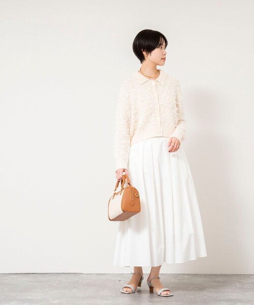 NOLLEY’S Sophi(ノーリーズソフィ)の「《手洗い可能》ファンシーヤーンポロ衿カーディガンジャケット(カーディガン/ボレロ・レディース・ベージュ/ホワイト系その他2・38)」の15枚目の写真