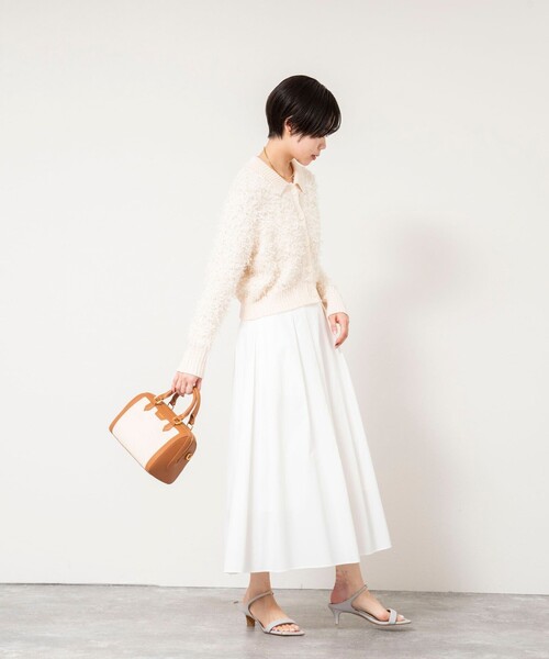 NOLLEY’S Sophi(ノーリーズソフィ)の「《手洗い可能》ファンシーヤーンポロ衿カーディガンジャケット(カーディガン/ボレロ・レディース・ベージュ/ホワイト系その他2・38)」の16枚目の写真