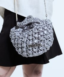 LARTIGENT（ラーティゼン）の「L11 SATIN CROCHET CHAIN BAG(SILVER)（ショルダーバッグ）」