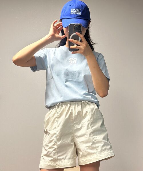 DANGLEDROP(ダングルドロップ)の「DGDPスクエアセミクロップ半袖Tシャツスカイブルー(Tシャツ/カットソー・レディース・その他・FREE)」の19枚目の写真