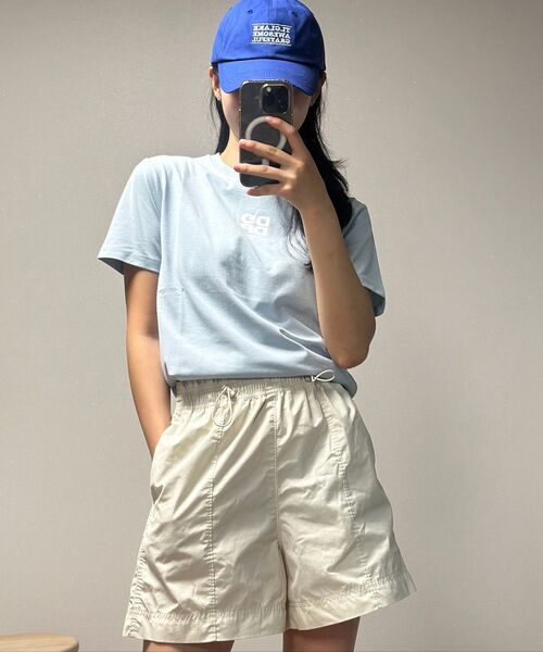 DANGLEDROP(ダングルドロップ)の「DGDPスクエアセミクロップ半袖Tシャツスカイブルー(Tシャツ/カットソー・レディース・その他・FREE)」の20枚目の写真