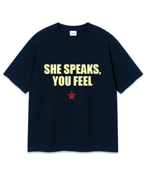 RANDOMOFF(ランダムオフ)の「SHE LETTERING OVER FIT T-HISRT (3color)(Tシャツ/カットソー・レディース・その他・S/M/L/XL)」の4枚目の写真