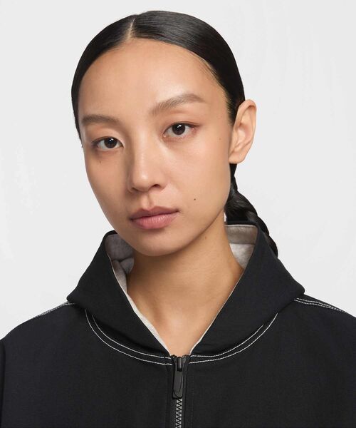 NIKE(ナイキ)の「ナイキ スポーツウェア ウィメンズ オーバーサイズド ワークウェア ジャケット / Nike Sportswear Women's Oversized Workwear Jacket IF0337-010 Black(その他アウター・レディース・ブラック・XL/L/XS/S/M)」の8枚目の写真