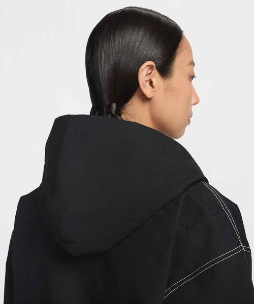 NIKE(ナイキ)の「ナイキ スポーツウェア ウィメンズ オーバーサイズド ワークウェア ジャケット / Nike Sportswear Women's Oversized Workwear Jacket IF0337-010 Black(その他アウター・レディース・ブラック・XL/L/XS/S/M)」の3枚目の写真