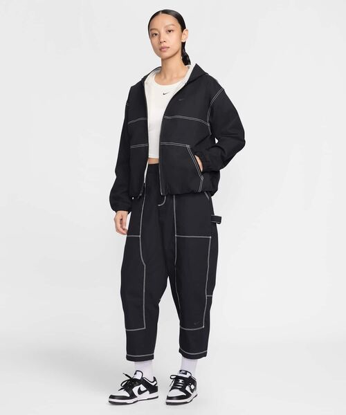 NIKE(ナイキ)の「ナイキ スポーツウェア ウィメンズ オーバーサイズド ワークウェア ジャケット / Nike Sportswear Women's Oversized Workwear Jacket IF0337-010 Black(その他アウター・レディース・ブラック・XL/L/XS/S/M)」の2枚目の写真