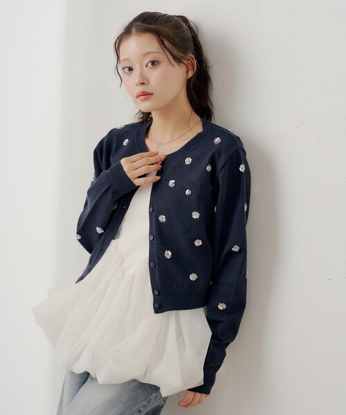 WEB限定【SALON by Chico】チューリップチュールバルーントップス（T