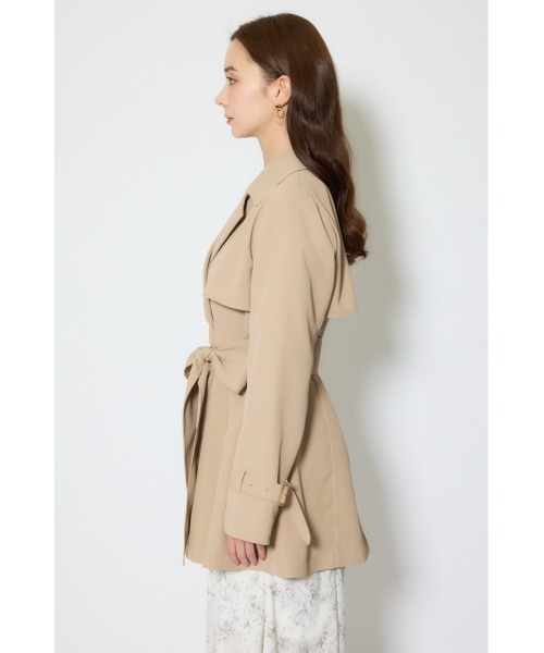 rienda（リエンダ）の「フラップフレアトレンチコート 春服（トレンチコート・レディース・ブラック/ホワイト/ベージュ・MEDIUM/SMALL）」の22枚目の写真