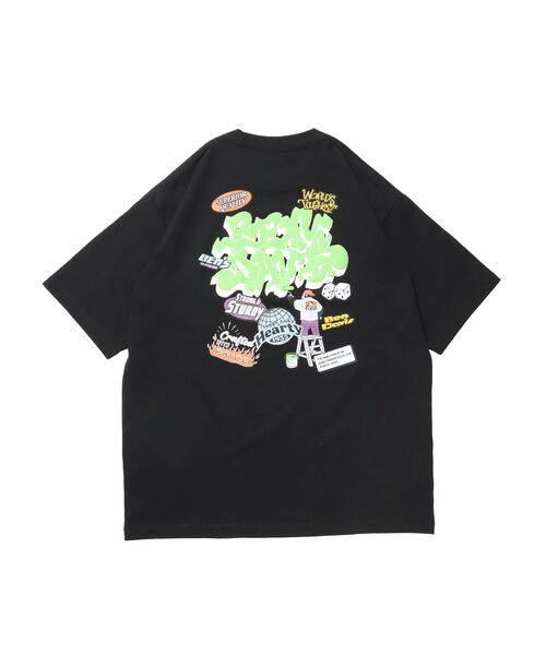 BEN DAVIS(ベンデイビス)の「【BEN DAVIS(ベンデイビス)】OVERLAP TEE NV / Tシャツ クルーネック オーバーサイズ ヘビーウェイト プリント ワンポイント 半袖(Tシャツ/カットソー・メンズ・ブラック/ホワイト/イエロー/ブルーグレー・LARGE/MEDIUM/X-LARGE)」の12枚目の写真