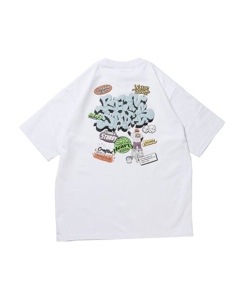 BEN DAVIS(ベンデイビス)の「【BEN DAVIS(ベンデイビス)】OVERLAP TEE NV / Tシャツ クルーネック オーバーサイズ ヘビーウェイト プリント ワンポイント 半袖(Tシャツ/カットソー・メンズ・ブラック/ホワイト/イエロー/ブルーグレー・LARGE/MEDIUM/X-LARGE)」の7枚目の写真
