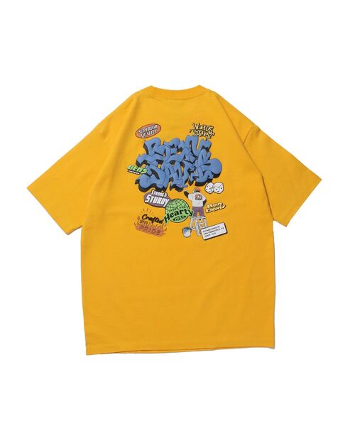 BEN DAVIS(ベンデイビス)の「【BEN DAVIS(ベンデイビス)】OVERLAP TEE NV / Tシャツ クルーネック オーバーサイズ ヘビーウェイト プリント ワンポイント 半袖(Tシャツ/カットソー・メンズ・ブラック/ホワイト/イエロー/ブルーグレー・LARGE/MEDIUM/X-LARGE)」の11枚目の写真