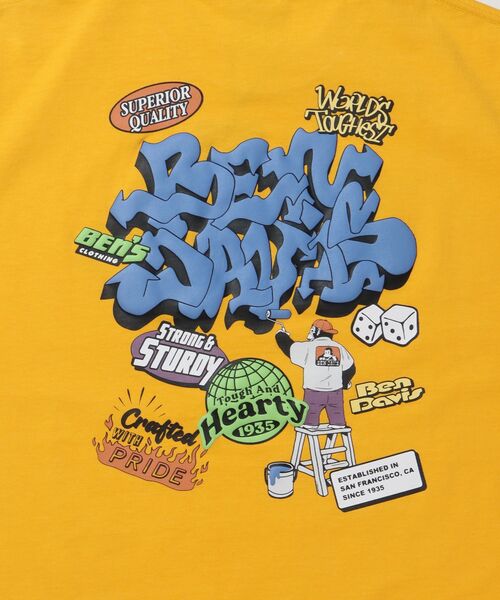 BEN DAVIS(ベンデイビス)の「【BEN DAVIS(ベンデイビス)】OVERLAP TEE NV / Tシャツ クルーネック オーバーサイズ ヘビーウェイト プリント ワンポイント 半袖(Tシャツ/カットソー・メンズ・ブラック/ホワイト/イエロー/ブルーグレー・LARGE/MEDIUM/X-LARGE)」の13枚目の写真