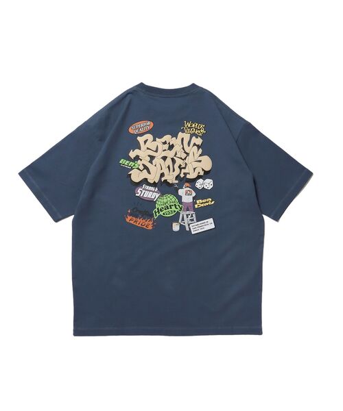 BEN DAVIS(ベンデイビス)の「【BEN DAVIS(ベンデイビス)】OVERLAP TEE NV / Tシャツ クルーネック オーバーサイズ ヘビーウェイト プリント ワンポイント 半袖(Tシャツ/カットソー・メンズ・ブラック/ホワイト/イエロー/ブルーグレー・LARGE/MEDIUM/X-LARGE)」の15枚目の写真