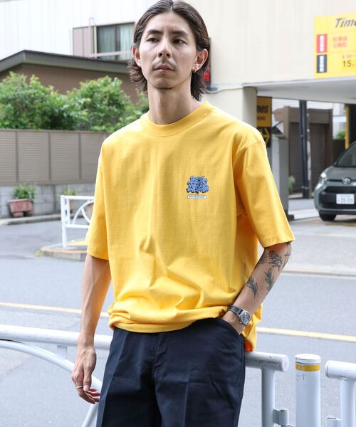 BEN DAVIS(ベンデイビス)の「【BEN DAVIS(ベンデイビス)】OVERLAP TEE NV / Tシャツ クルーネック オーバーサイズ ヘビーウェイト プリント ワンポイント 半袖(Tシャツ/カットソー・メンズ・ブラック/ホワイト/イエロー/ブルーグレー・LARGE/MEDIUM/X-LARGE)」の19枚目の写真