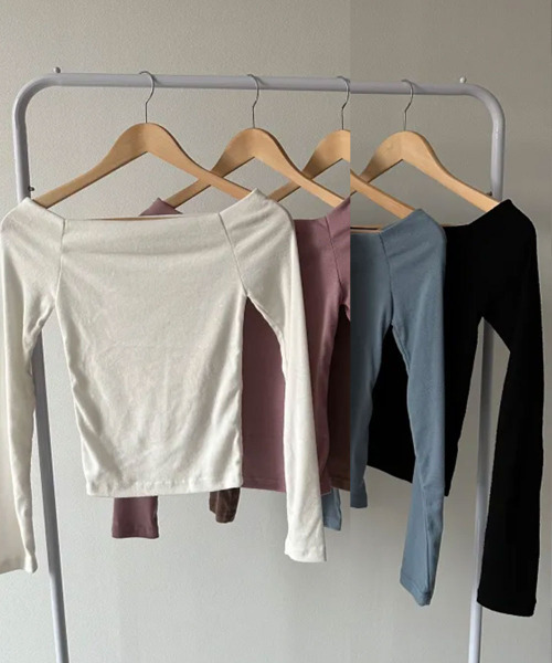 オフショルダー Tシャツ 長袖（Tシャツ/カットソー）｜VIVID LADY