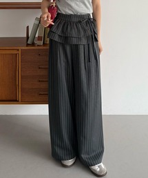 callautia（カラウティア）の「ペプラムレイヤードパンツ（スラックス）」