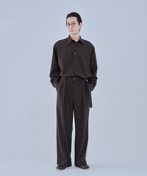 EDIFICE（エディフィス）の「2WAY トロピカル ベルテッド パンツ（スラックス・メンズ・ブラウン/ベージュ・SMALL/MEDIUM/LARGE）」の4枚目の写真