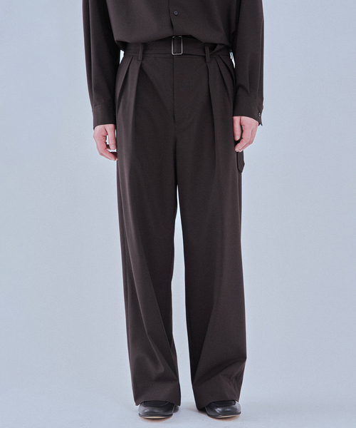 EDIFICE（エディフィス）の「2WAY トロピカル ベルテッド パンツ（スラックス・メンズ・ブラウン/ベージュ・SMALL/MEDIUM/LARGE）」の6枚目の写真