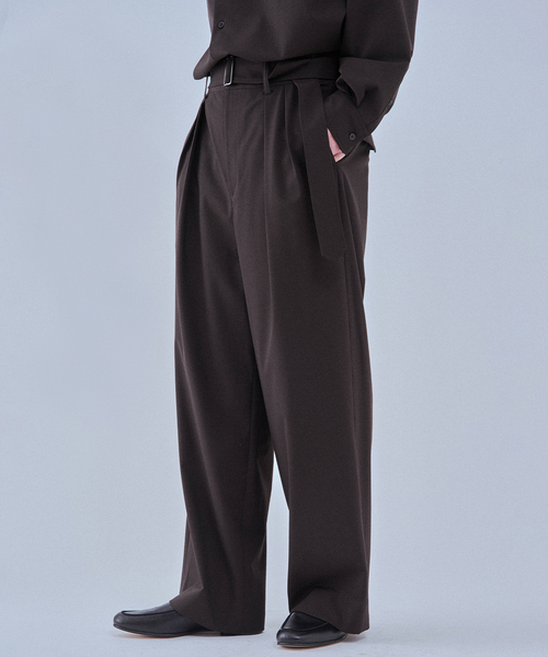 EDIFICE（エディフィス）の「2WAY トロピカル ベルテッド パンツ（スラックス・メンズ・ブラウン/ベージュ・SMALL/MEDIUM/LARGE）」の7枚目の写真