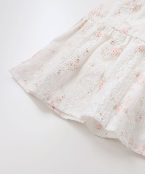 SLAP SLIP(スラップスリップ)の「花柄キラッとストライプドッキングワンピース(80~130cm)(ワンピース・キッズ・ブルー系その他/ホワイト系その他2・110cm/120cm/90cm/130cm/80cm/100cm)」の13枚目の写真