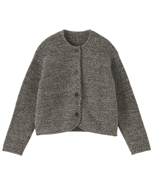 MUJI Labo(ムジラボ)の「〔MUJI Labo〕婦人 コットン混ブークレニットジャケット(カーディガン/ボレロ・レディース・ライトグレー/ダークグレー・L/M/S)」の10枚目の写真