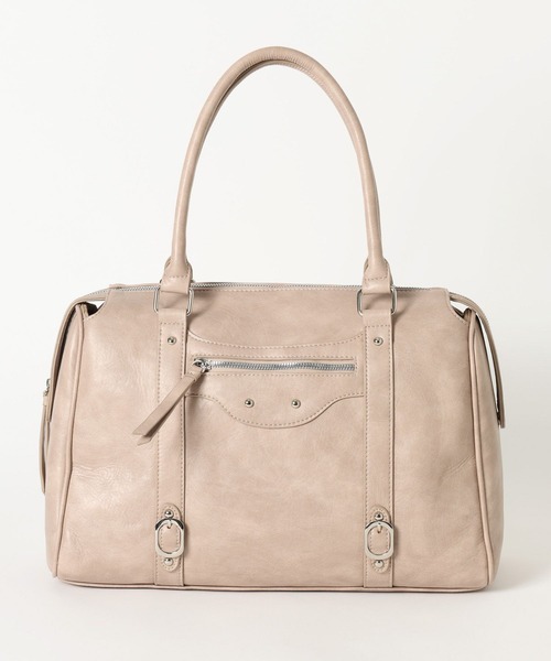 Heather（ヘザー）の「BIGフェイクレザーボストンBAG　654152（ボストンバッグ・レディース・ベージュ/ブラック/ブラウン・ONE SIZE）」の4枚目の写真