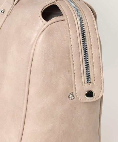 Heather（ヘザー）の「BIGフェイクレザーボストンBAG　654152（ボストンバッグ・レディース・ベージュ/ブラック/ブラウン・ONE SIZE）」の10枚目の写真