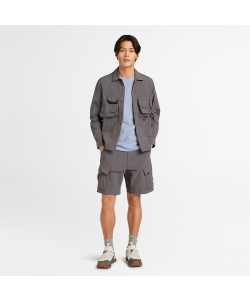 Timberland(ティンバーランド)の「半袖 チェスト ロゴ Tシャツ メンズ(Tシャツ/カットソー・メンズ・グレイッシュブルー・XX-LARGE/X-LARGE/SMALL/MEDIUM/LARGE)」の2枚目の写真