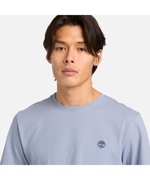 Timberland(ティンバーランド)の「半袖 チェスト ロゴ Tシャツ メンズ(Tシャツ/カットソー・メンズ・グレイッシュブルー・XX-LARGE/X-LARGE/SMALL/MEDIUM/LARGE)」の3枚目の写真
