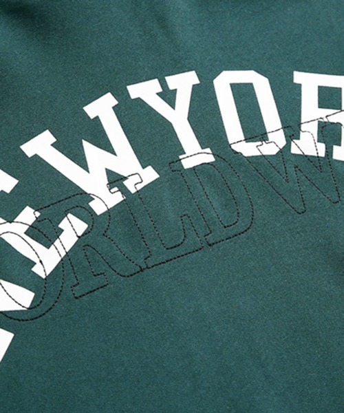 NOWLE(ノウル)の「【NOWLE】刺繍プリントミックス NEW YORK カレッジロゴ スウェットフーディー(パーカー・メンズ・グリーン/ネイビー・X-LARGE/LARGE/MEDIUM)」の11枚目の写真