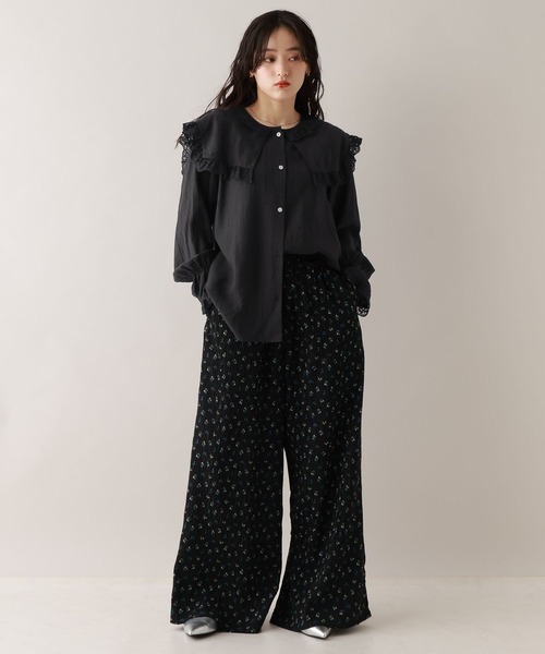 RAGEBLUE（レイジブルー）の「レースBIGカラーブラウス（シャツ/ブラウス・レディース・ブラック/ホワイト/ミント・FREE）」の10枚目の写真