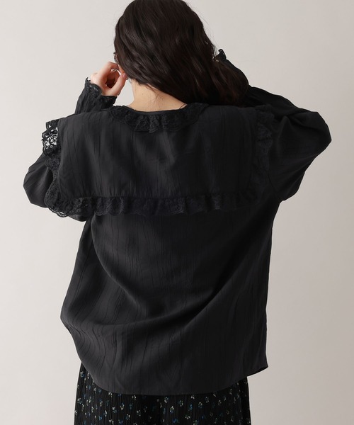 RAGEBLUE（レイジブルー）の「レースBIGカラーブラウス（シャツ/ブラウス・レディース・ブラック/ホワイト/ミント・FREE）」の12枚目の写真