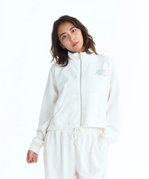 ROXY ウィメンズ ROXY WITH HEART ZIP ジップジャケット スタンドカラー 丈短め【2026年春夏モデル】/ロキシードローコード付きスウェットトレーナー