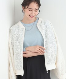 ちょうどいい華やかさ ふんわりレースブルゾン