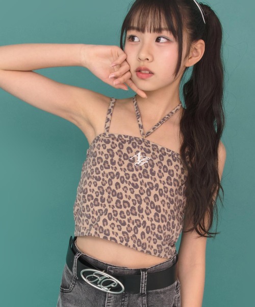 ANAP GiRL(アナップガール)の「2WAY チョーカー風 パット付 キャミソール(キャミソール・キッズ・ホワイト/ベージュ/ブラック・XS/S/M)」の3枚目の写真