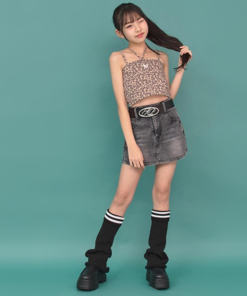 ANAP GiRL(アナップガール)の「2WAY チョーカー風 パット付 キャミソール(キャミソール・キッズ・ホワイト/ベージュ/ブラック・XS/S/M)」の8枚目の写真