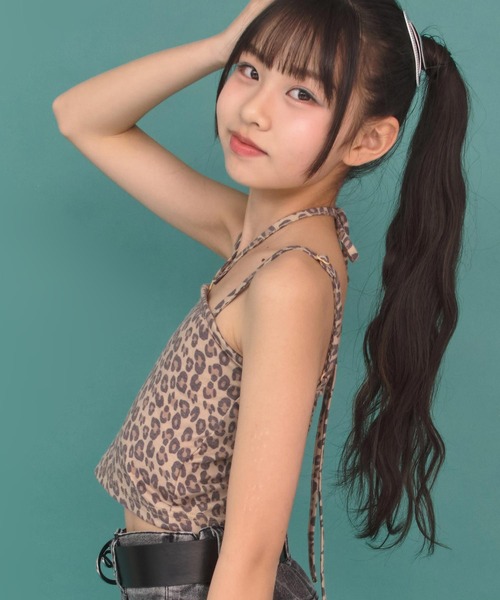 ANAP GiRL(アナップガール)の「2WAY チョーカー風 パット付 キャミソール(キャミソール・キッズ・ホワイト/ベージュ/ブラック・XS/S/M)」の11枚目の写真