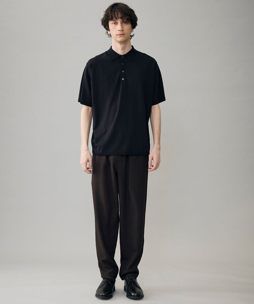 UNFILO(アンフィーロ)の「【接触冷感/抗菌防臭】アラエル アンチピリングニット ポロ(ニット/セーター・メンズ・パイングリーン系/ブラック系/アイボリー系/ネイビー系・MEDIUM/LARGE/X-LARGE)」の8枚目の写真