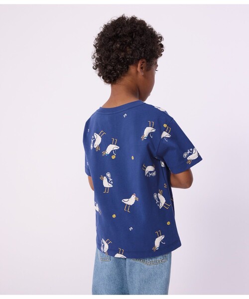 PETIT BATEAU（プチバトー）の「コットンプリント半袖Tシャツ（Tシャツ/カットソー・キッズ・ブルー系その他・3YEAR/4YEAR/5YEAR）」の2枚目の写真