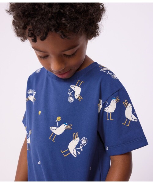 PETIT BATEAU（プチバトー）の「コットンプリント半袖Tシャツ（Tシャツ/カットソー・キッズ・ブルー系その他・3YEAR/4YEAR/5YEAR）」の3枚目の写真