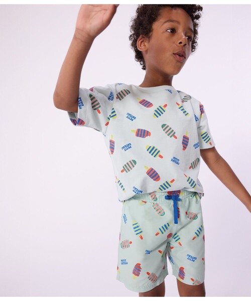 PETIT BATEAU(プチバトー)の「コットンプリント半袖Tシャツ(Tシャツ/カットソー・キッズ・ブルー系その他/ライトブルー・3YEAR/4YEAR/5YEAR)」の5枚目の写真