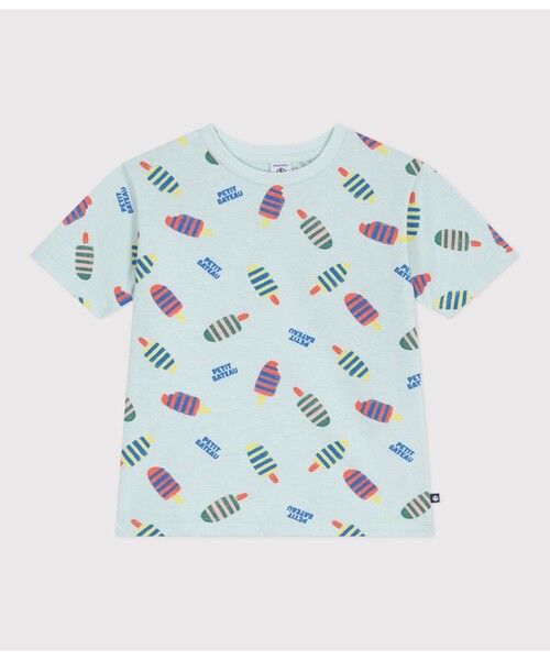 PETIT BATEAU(プチバトー)の「コットンプリント半袖Tシャツ(Tシャツ/カットソー・キッズ・ブルー系その他/ライトブルー・3YEAR/4YEAR/5YEAR)」の7枚目の写真
