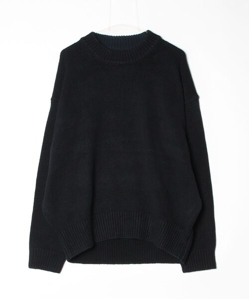 TODAYFUL(トゥデイフル)の「Roundhem Linen Knit(ニット/セーター・メンズ・ブラック/ベージュ・FREE)」の1枚目の写真