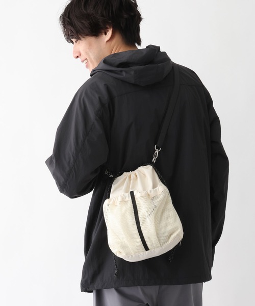 GLOBAL WORK(グローバルワーク)の「撥水ダブルポケットキンチャクショルダー/660211(ショルダーバッグ・メンズ・チャコールグレー/パープル/ベージュ/ブラック/アイボリー・FREE)」の7枚目の写真